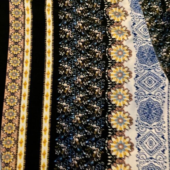 Floral Boho Print Flared Pants Small - Picture 3 of 8